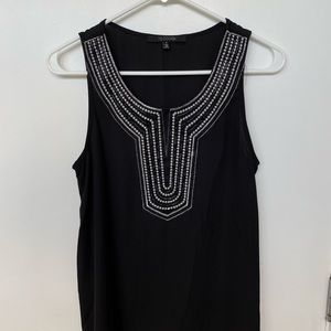 Black beaded tank top blouse